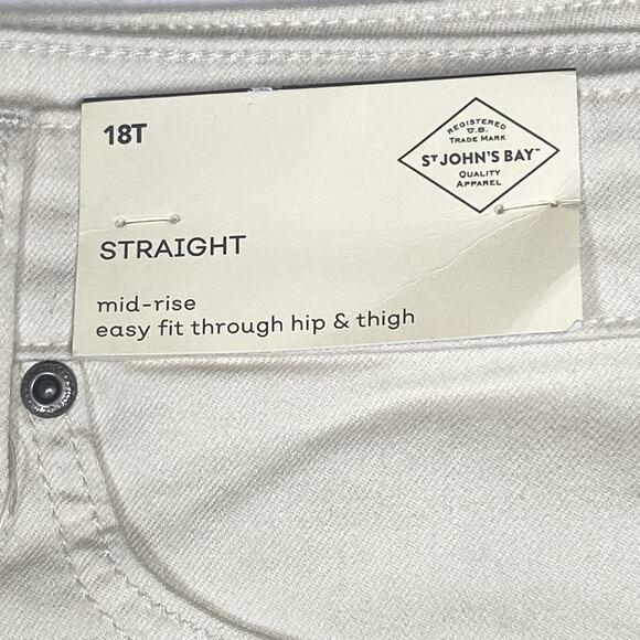 St. John’s Bay Jeans Women’s Size 18 Tall Birch Straight Leg Mid-Rise NWT $50 - Picture 3 of 9